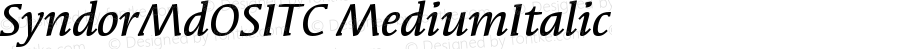 SyndorMdOSITC MediumItalic