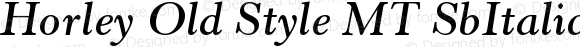 Horley Old Style MT Semibold Italic