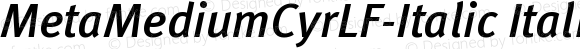 MetaMediumCyrLF-Italic Italic