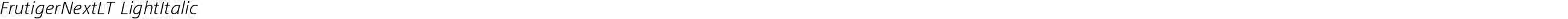 FrutigerNextLT LightItalic