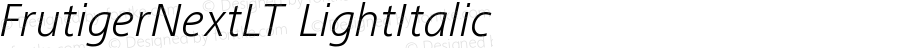 FrutigerNextLT LightItalic