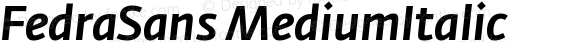 FedraSans MediumItalic