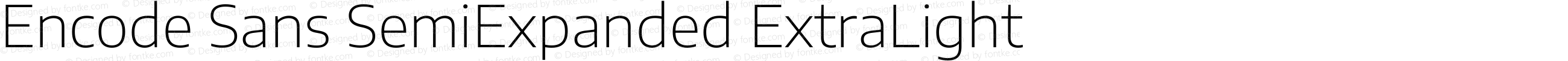 Encode Sans SemiExpanded ExtraLight