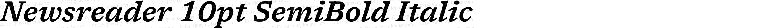 Newsreader 10pt SemiBold Italic