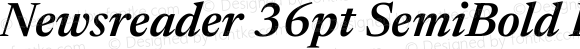 Newsreader 36pt SemiBold Italic