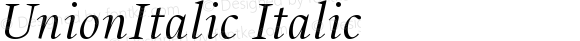 UnionItalic Italic