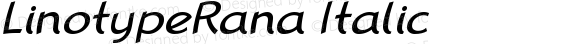 Linotype Rana Italic