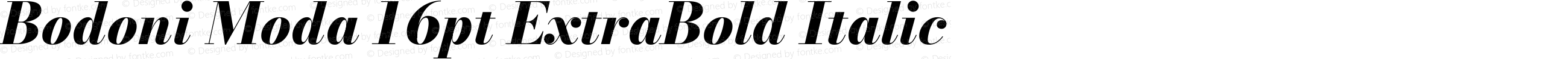 Bodoni Moda 16pt ExtraBold Italic