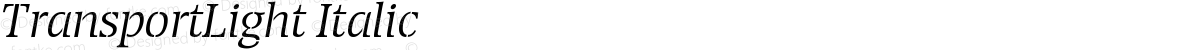 TransportLight Italic