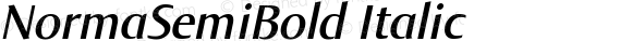 NormaSemiBold Italic