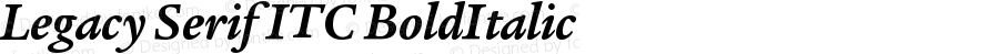 Legacy Serif ITC BoldItalic