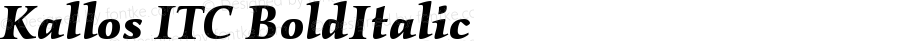 Kallos ITC Bold Italic