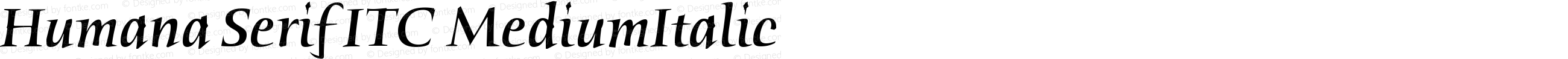 Humana Serif ITC Medium Italic