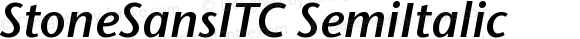 StoneSansITC SemiItalic