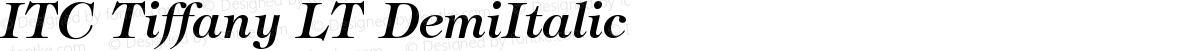 ITC Tiffany LT DemiItalic