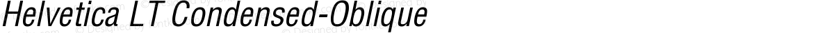 Helvetica LT Condensed-Oblique