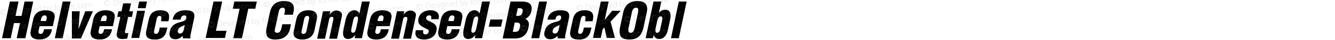 Helvetica LT Condensed-BlackObl
