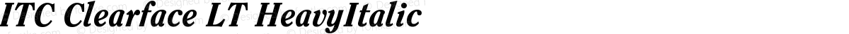 ITC Clearface LT HeavyItalic