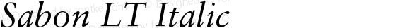 Sabon LT Italic Version 006.000