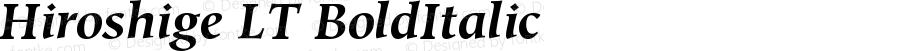 Hiroshige LT Bold Italic