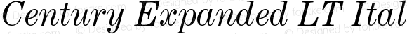 Century Expanded LT Italic