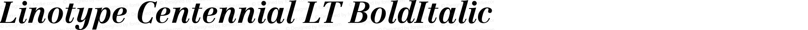 Linotype Centennial LT 76 Bold Italic