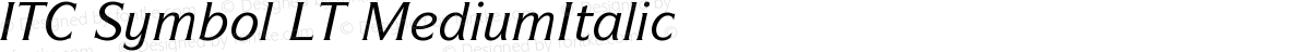 ITC Symbol LT MediumItalic