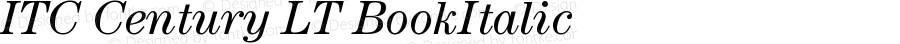 ITC Century LT BookItalic