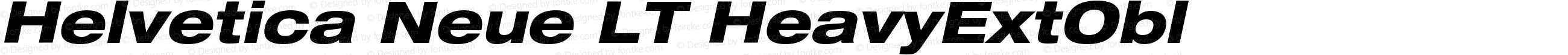 Helvetica Neue LT HeavyExtObl