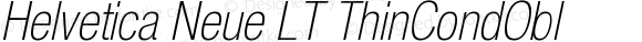 Helvetica LT 37 Thin Condensed Oblique