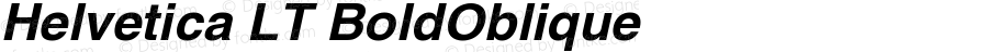 Helvetica LT Bold Oblique