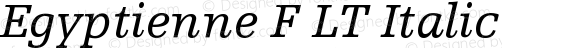 Egyptienne F LT 56 Italic