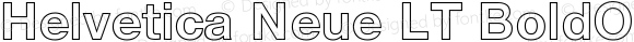 Helvetica Neue LT BoldOutline