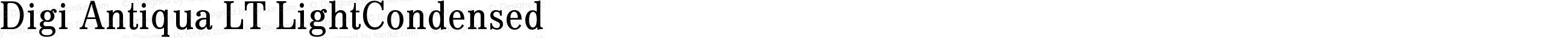 Digi Antiqua LT LightCondensed