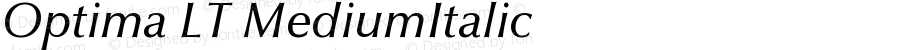 Optima LT Medium Italic