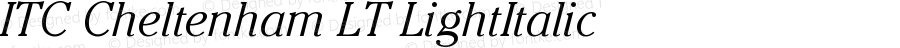 ITC Cheltenham LT LightItalic