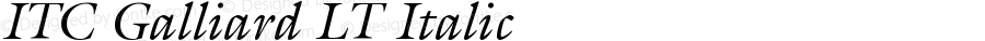 ITC Galliard LT Italic