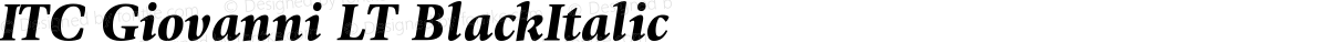 ITC Giovanni LT BlackItalic