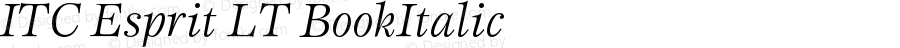 ITC Esprit LT Book Italic