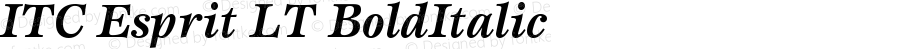 ITC Esprit LT Bold Italic