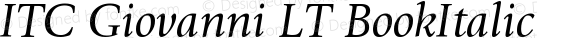 ITC Giovanni LT Book Italic