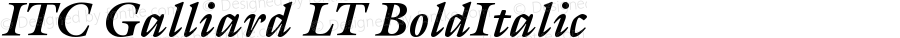 ITC Galliard LT Bold Italic