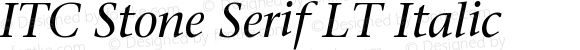 ITC Stone Serif LT Italic