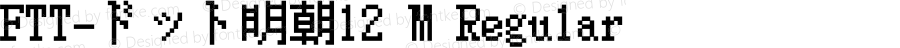 FTT-ドット明朝12 M Regular FTT 1.3