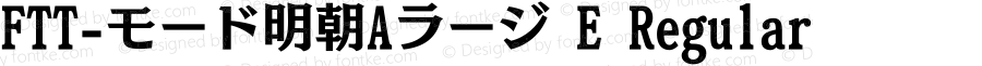 FTT-モード明朝Aラージ E Regular FTT 1.3