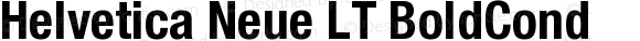 Helvetica Neue LT BoldCond