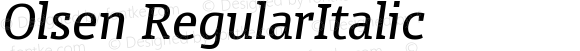 Olsen Regular Italic