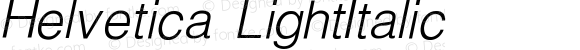 Helvetica LightItalic