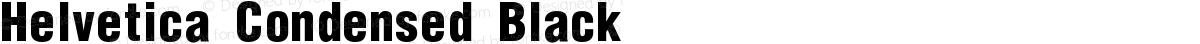 Helvetica Condensed Black