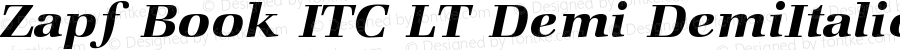 Zapf Book ITC LT Demi Italic